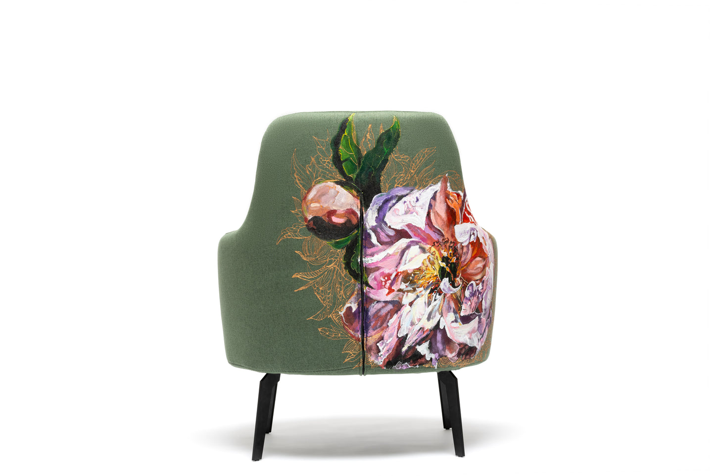 Minkštas fotelis "Žiedų apsupty"